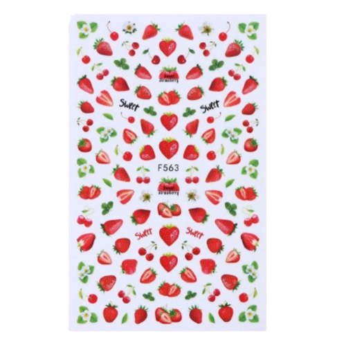 Strawberry and cherry Nail Stickers